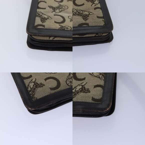 CELINE C Saluki Shoulder Bag Canvas Beige - Picture 10 of 13